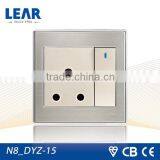 Latest Design 15A 1 Gang Switched Socket