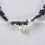 Popular Hot Sale Black Lace Women Bracelet With Pearl thumbnail-2
