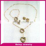 High Polished Stainless Steel Gold Filled Jewelry Set thumbnail-1