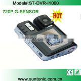 720P Car DVR I1000 double lens HD 120 degrees wide Angle lens+G-Sensor