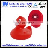 Rubber red duck race duck/river float upright duck race                        
                                                Quality Choice
