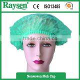 Printed bouffant caps colorful disposable mob cap PP non woven clip cap