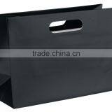 Handle Shopping Luxury Recyclable Black Craft Paper Bag thumbnail-1