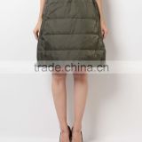 2016 Customized ultra light mid length winter down skirt for women