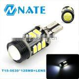 2014 Hotsale 12V Led Light T15 1157 7440 7443 3156 3 1156 Car LED Light 5630 12SMD+LenS157