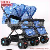 China Manufacturer JINBAO Good Twins Stroller/baby Carriage/pram/gocart/pushchair thumbnail-1