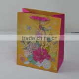 cheap small plain paper tote gift bag with ribbon handles made in china supplier and manufacture