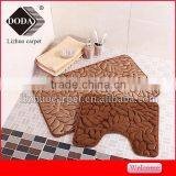 100%polyester Nonslip Pvc Backing Decorative Bath Rugs