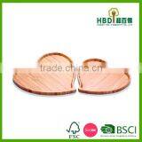 New Design Heart Shape Bamboo Serving Tray, Bamboo Serving Plate thumbnail-3