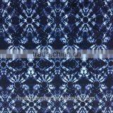 Blue Flower Print 4 Way Stretch Fabric for Beach Short Swimwear thumbnail-2