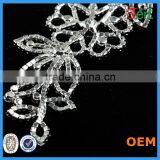 Hot Sales Decoration Lace Applique Rhinestones Lace for Wedding Dress thumbnail-4