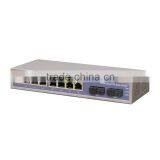 8 Port Rj45 Full Enhanced Full Gigabit Fiber Switch With 2 Giga Fixed Fiber Port thumbnail-2
