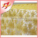 Cheap Round or Square Wedding Embroidered Gold Sequin Glitter Table Overlays thumbnail-1