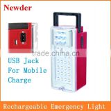 Rechargeable led emergency light with power bank