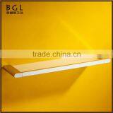 Made in China Brass Bathroom Sanitary Items Silver Color Natural Bathroom Design Glass Shelf