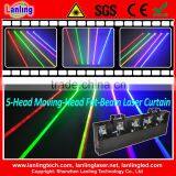 5-Head Moving-Head Fat-Beam Laser Curtain