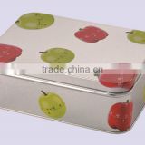 Chinese food box with tinplate,high quality wholesale chocolate box, custom tin made in China