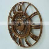 15 Inch Wall Decorative Plastic Copper Effect Clock thumbnail-3