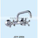 Wall Moulted TWO CROSS HANDLE Brass/ZINC Kitchen Faucet thumbnail-2
