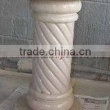 CUSTOM DESIGN VERONA BEIGE MARBLE PEDESTALS thumbnail-5