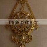 Elegant Rococo Style Wall Clock, 24K Gold Plated Home Decoration Wall Clock, Antique Copper Wall Art thumbnail-5