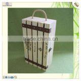 Hinge Roller 2 Bottle Pine Wooden Wine Gift Box thumbnail-2