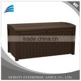 Outdoor Rattan Wicker Brown Storage Box thumbnail-1