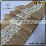2016 Lace Pattern Burlap Table Runner thumbnail-2