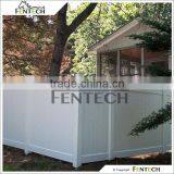 Fentech White Flat-Top Full Privacy Vinyl Fence For Yard, Garden, Hourse
