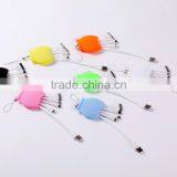 4 in 1 USB Sync Data Charger Cable Key Chain Ring For Iphone Samsung Android thumbnail-4