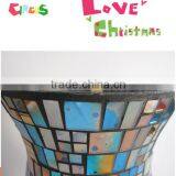 Home Decor Fancy Thin Neck Unique Stained Mirrored Mosaic Flower Arrangement Glass Vases thumbnail-3