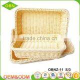 Custom Cheap Stackable Woven Heated Durable Rising Square Plastic Bread Fruit Basket thumbnail-3