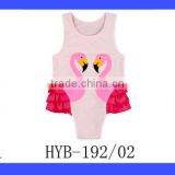 Honorable White Swan Printed Girls Bodysuit Summer Ruffles Kids Girls Swimwear thumbnail-6