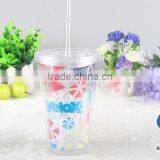 Double Wall Clear 16oz Reusable Plastic Cups Wholesale thumbnail-3