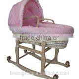 Portable Handheld Baby Crib Bedding Set The Straw Baby Cot With Wheels Cradle Bed thumbnail-1