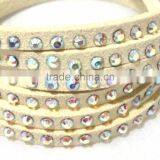 High Quality Bracelet, PU Leather Bracelet With Crystal Gem Decoration thumbnail-3