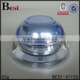 Luxury Green Purple White Color Cosmetic Jar With Lid 15ml 30ml 50ml Acrylic Cream Jar With Shiny Silver Aluminum Cap thumbnail-5