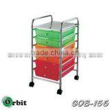 Mobile Drawer Stainless Steel Storage Kitchen Trolley Cart thumbnail-1