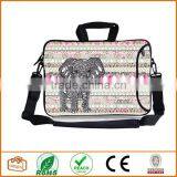 13-Inch Pink Water Ripples Bohemian Style Grey Elephant Neoprene Laptop Sleeve Case Bag Handbag With Extra Side Pocket thumbnail-2