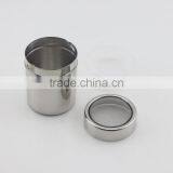 Stainless Steel Dredge Pepper Salt Sugar Spice Fine Mesh Shaker With Cover thumbnail-3