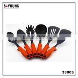 33003 6-Piece colorful nylon material kitchen utensil set, nylon kitchen tools, custom kitchen sets