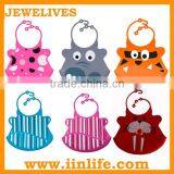 Waterproof Silicone Baby Bibs With Crumb Catcher With Animal Shape Bib thumbnail-1