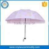 Advertising Cheap Blue Color Promotional Manual Open 2 Folding Umbrella