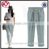 New Summer Women Pants Cotton Casual Elasticty Trouses thumbnail-1