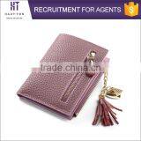 High Quality Leisure Ladies Slim Multiple Card Holder Wallet Best Selling Fashion Women Mini Genuine Split Cow Leather Wallets thumbnail-2