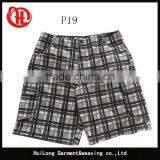 Cheap Cargo Short Pants Stocklots Men's Washed Shorts Printed Plaid thumbnail-3