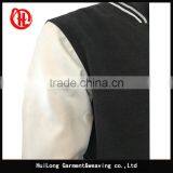 Custom pu Sleeve Fleece Casual Varsity Jacket for Men thumbnail-4