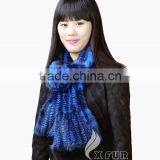 CX-S-19E 2017 Fashion Custom Scarf In Stock Knitted Mink Fur Scarf Women thumbnail-4