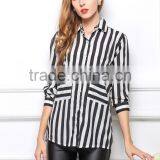 Newest Best Summer Designs Elegant Blouses for Lady Fashion Shirt Blouses for Women Stripe Fashion Blouses 2015 thumbnail-4