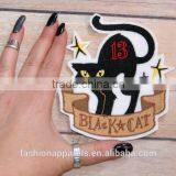 Custom High Quality Embroidered Black Cat Patch for Clothes Embroidery Patch Made in China Choose Size/color thumbnail-6